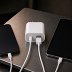 Cargador rápido con cable PD 25W USB-C + Lightning para iPhone – Doble Puerto A+C