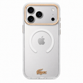 Protector Lacoste MagSafe iPhone 17 Pro Max – Transparente con Marco Dorado