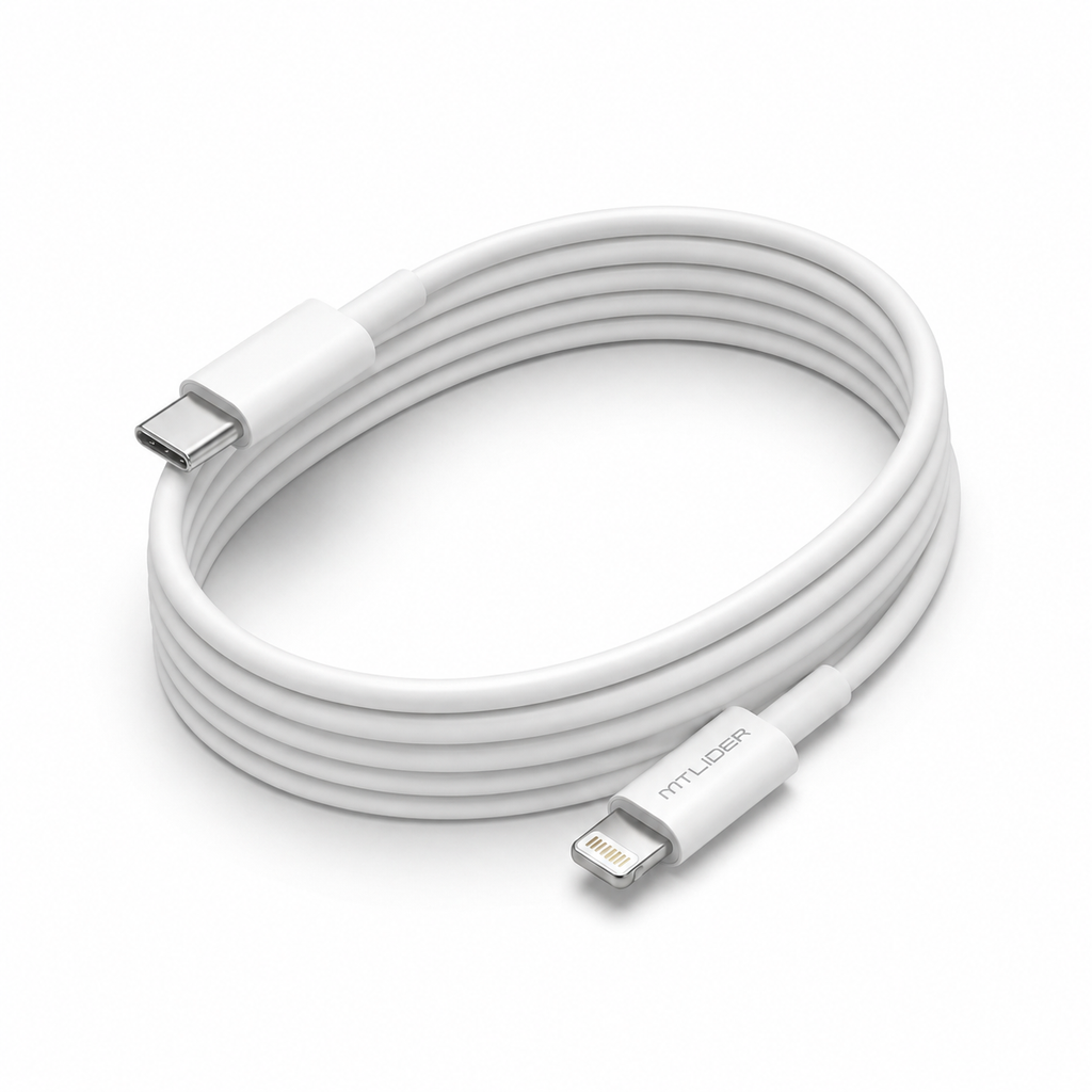 Cable USB-C a Lightning 20W 1m – Carga Rápida para iPhone
