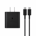 Cargador Samsung 50W Duo USB-C Super Fast Charging + Cable Tipo C Negro