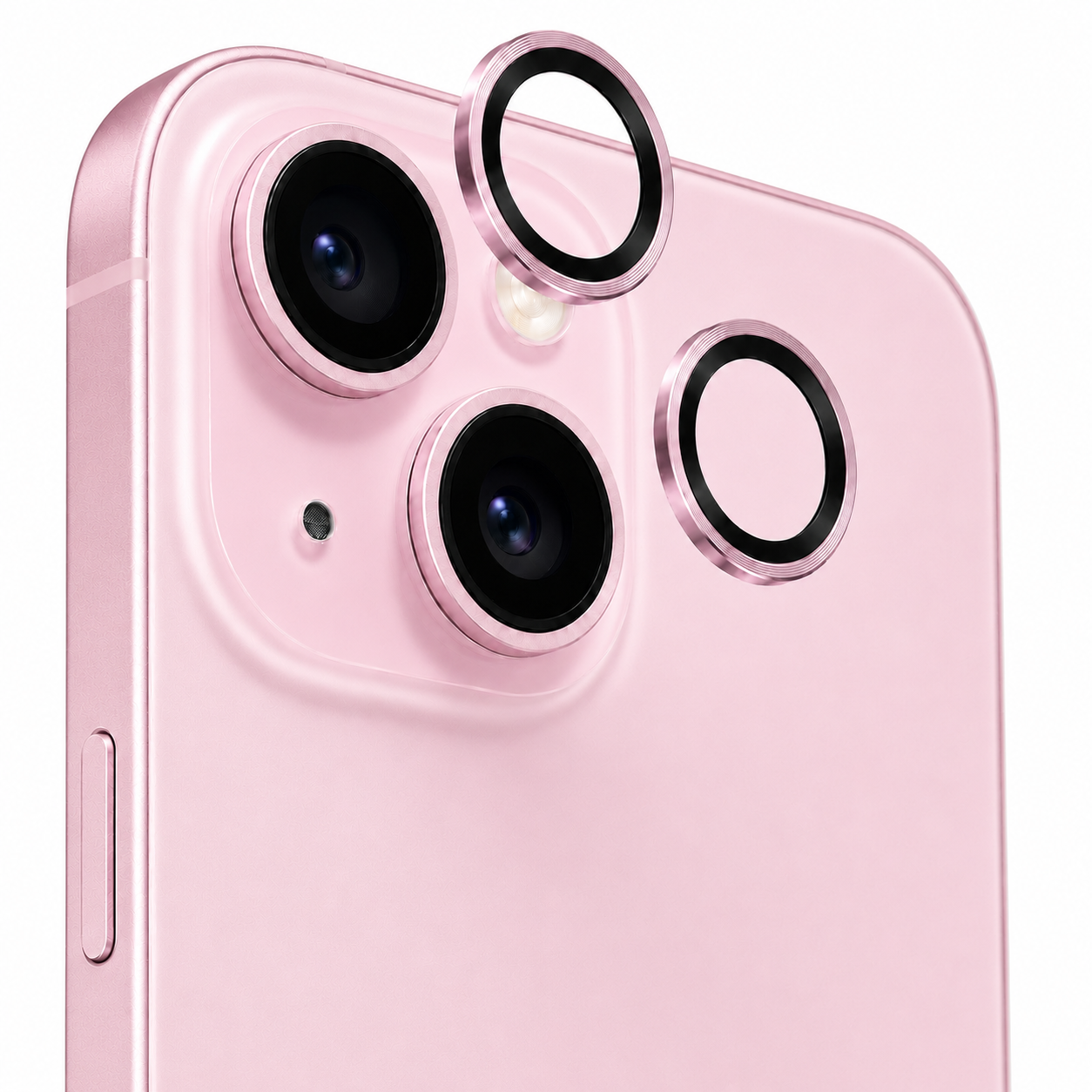 Mica para Lente de Cámara iPhone 14 / 14 Plus - Anillos Metálicos Colores