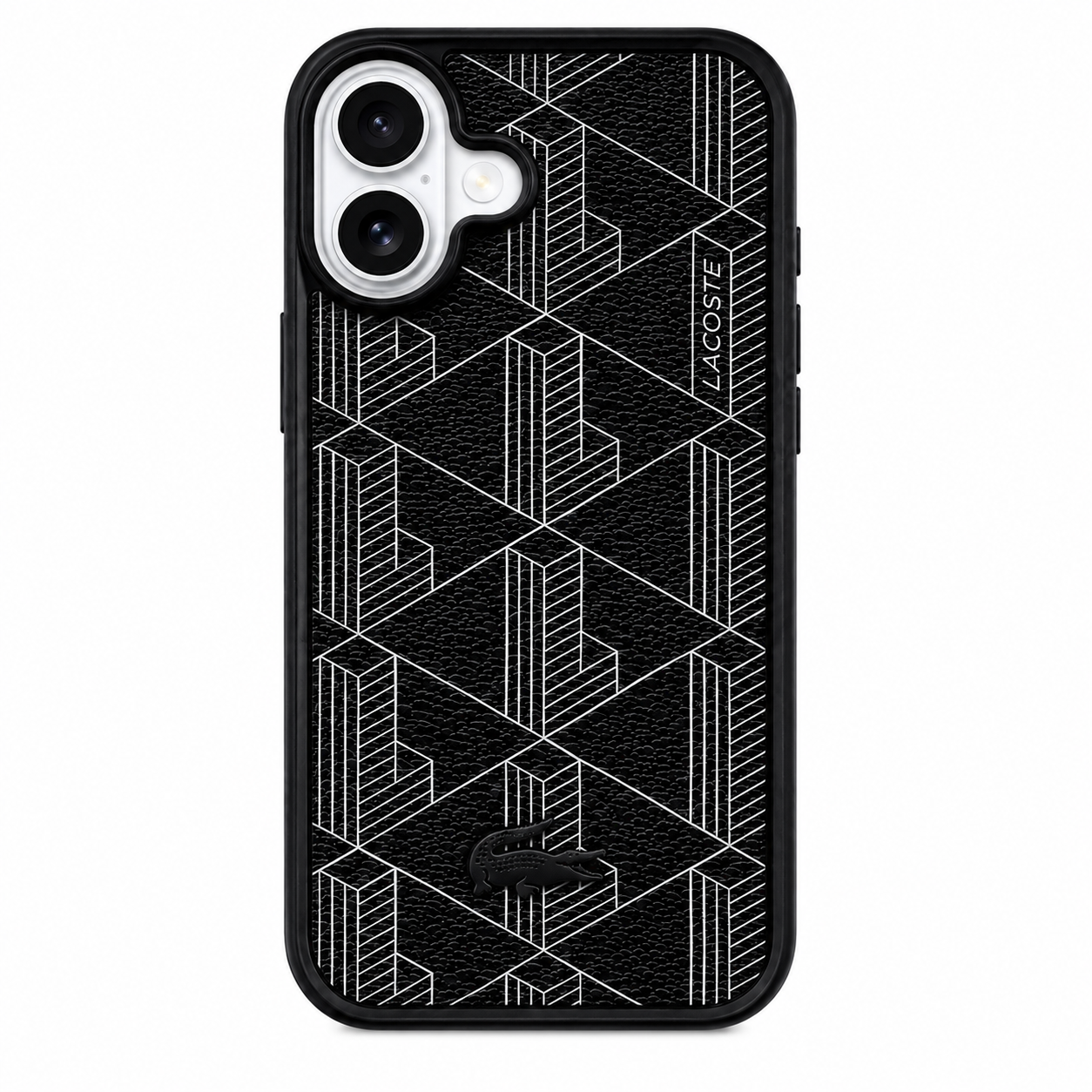 Funda Negro Monograma Lacoste MagSafe iPhone 17