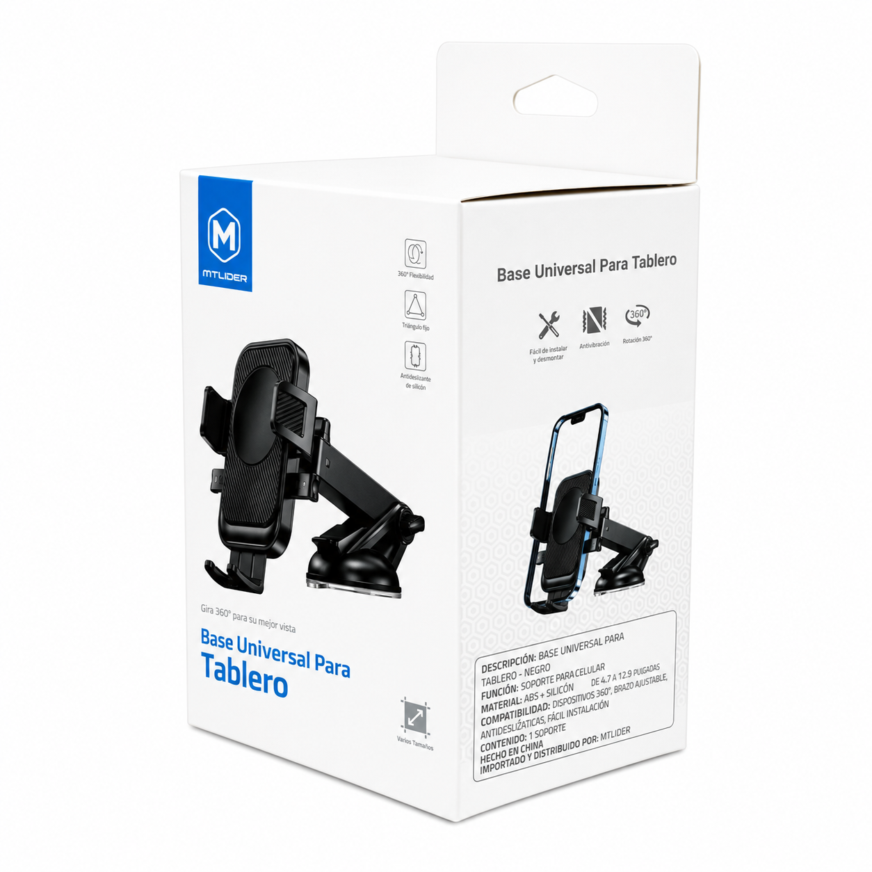 Soporte para Celular Base Universal Tablero Auto 360° MTLider