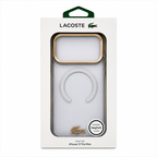 Protector Lacoste MagSafe iPhone 17 Pro Max – Transparente con Marco Dorado