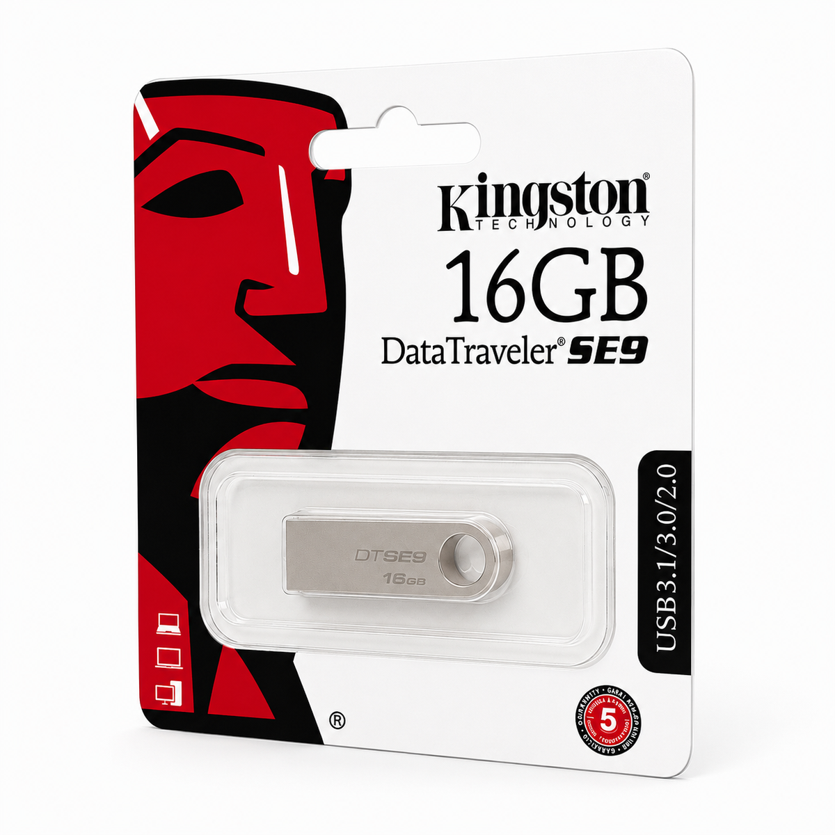 Memoria USB Kingston DataTraveler SE9 16 GB – Plata