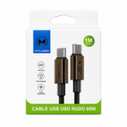 Cable USB-C a USB-C Uso Rudo 60W Carga Rápida 1 Metro | Mt Líder