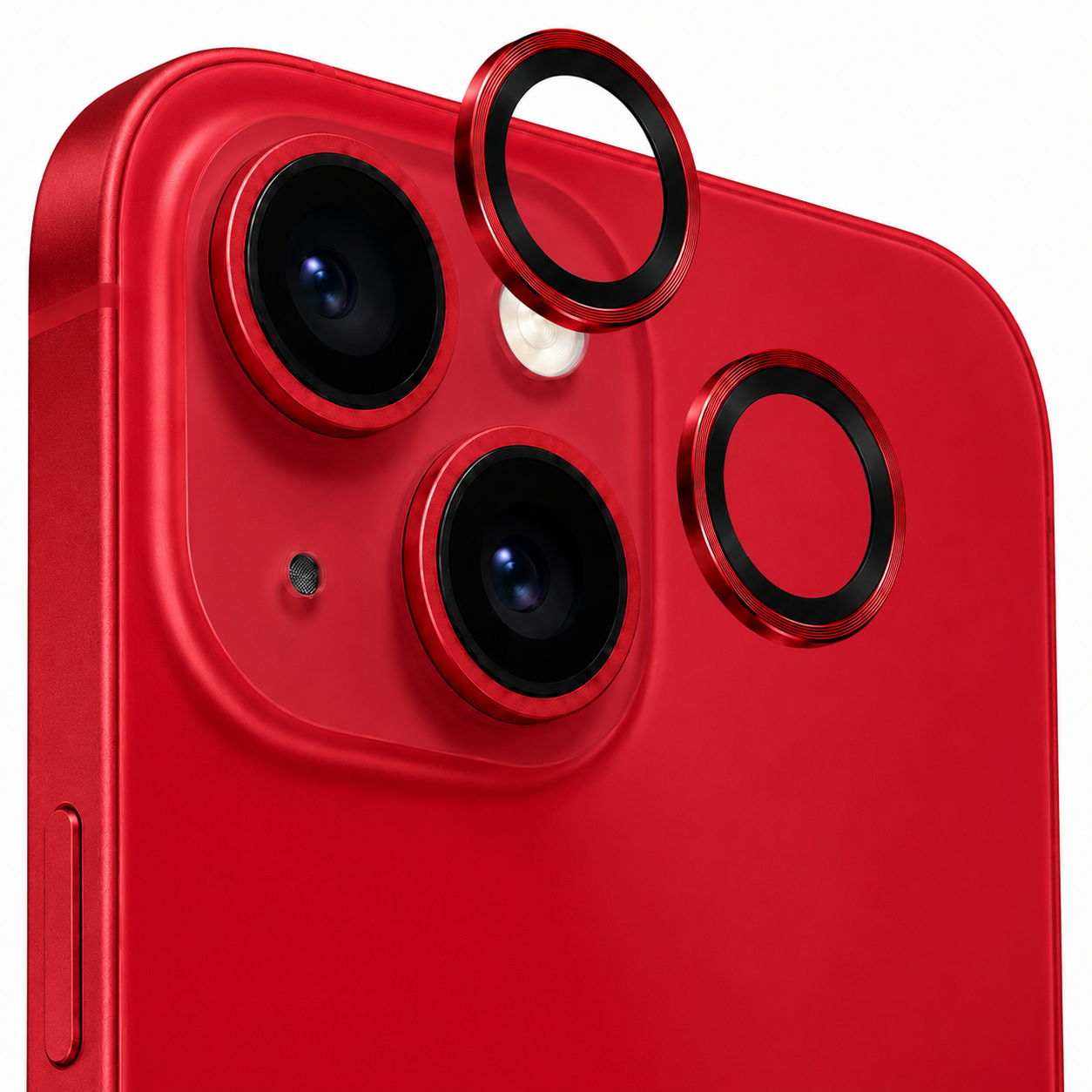 Mica para Lente de Cámara iPhone 14 / 14 Plus - Anillos Metálicos Colores
