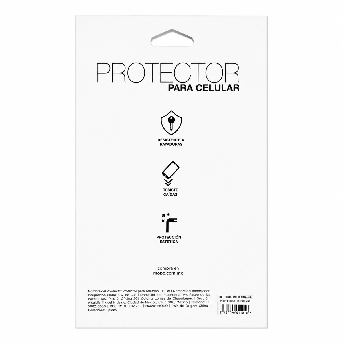 Protector Pure MagSafe Mobo iPhone 17 Pro Max – Transparente con Refuerzo Antigolpes
