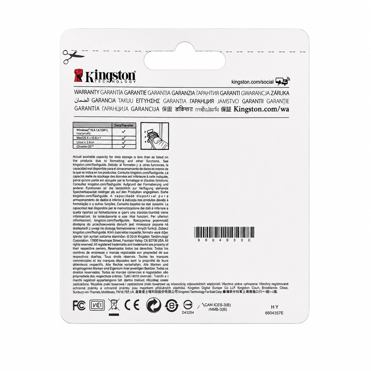Memoria USB Kingston DataTraveler SE9 8GB –  Plata