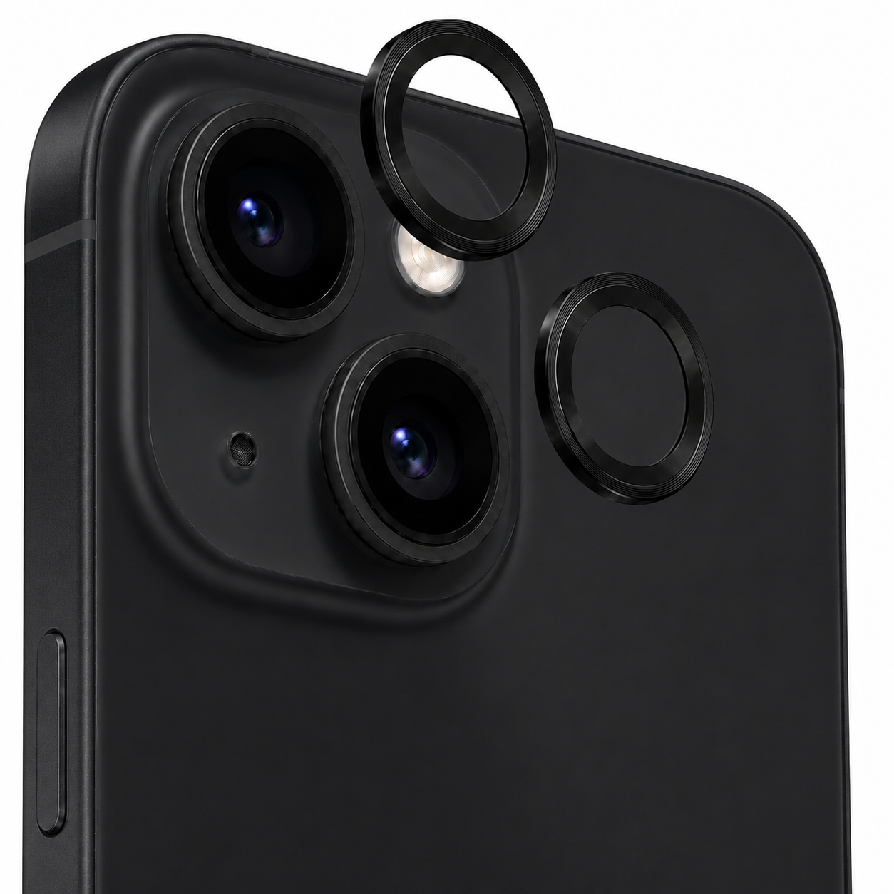 Mica para Lente de Cámara iPhone 14 / 14 Plus - Anillos Metálicos Colores