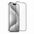 Mica Cristal Templado 9D Bordes Negros para iPhone 15 Pro