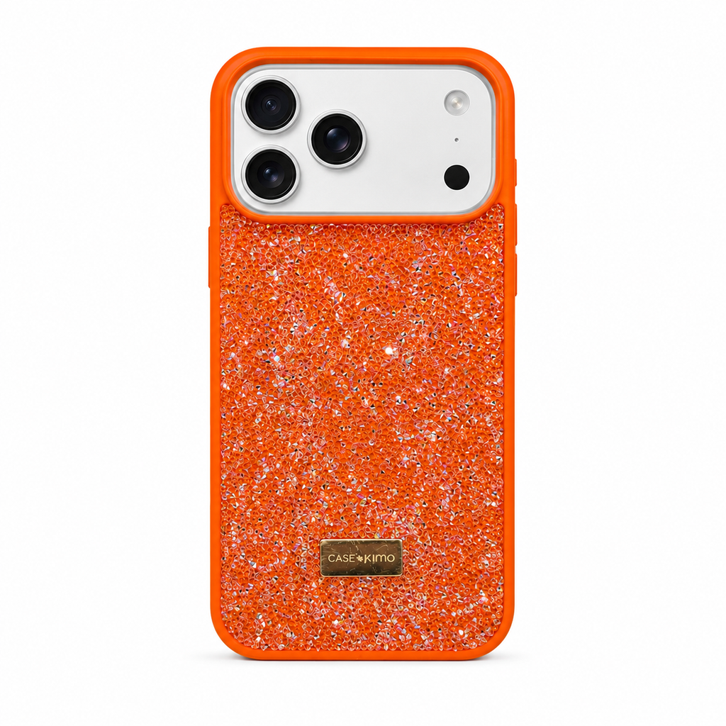 Protector Diamante Crystalline Kimo iPhone 17 Pro Max – Cristales Incrustados con Brillo