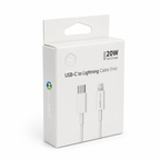Cable USB-C a Lightning 20W 1m – Carga Rápida para iPhone