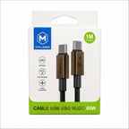 Cable USB-C a USB-C Uso Rudo 60W Carga Rápida 1 Metro | Mt Líder