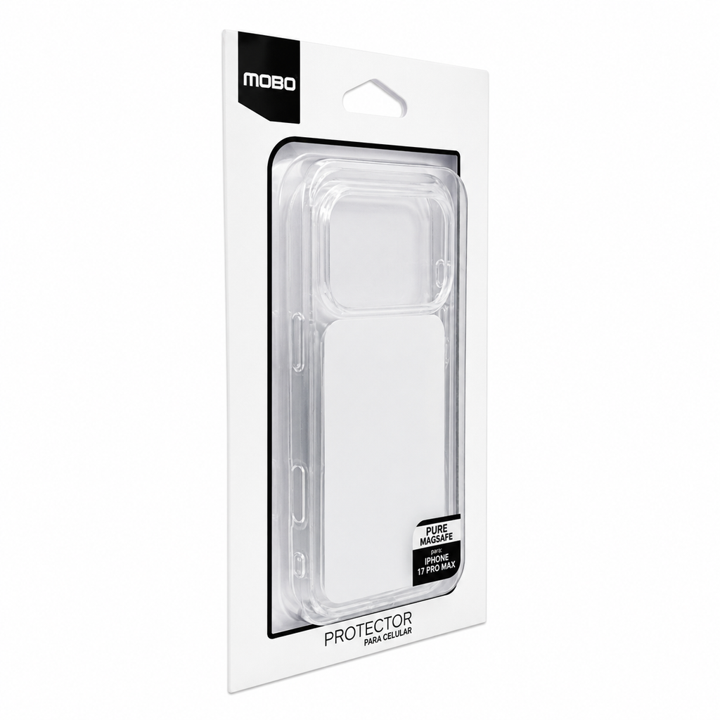 Protector Pure MagSafe Mobo iPhone 17 Pro Max – Transparente con Refuerzo Antigolpes