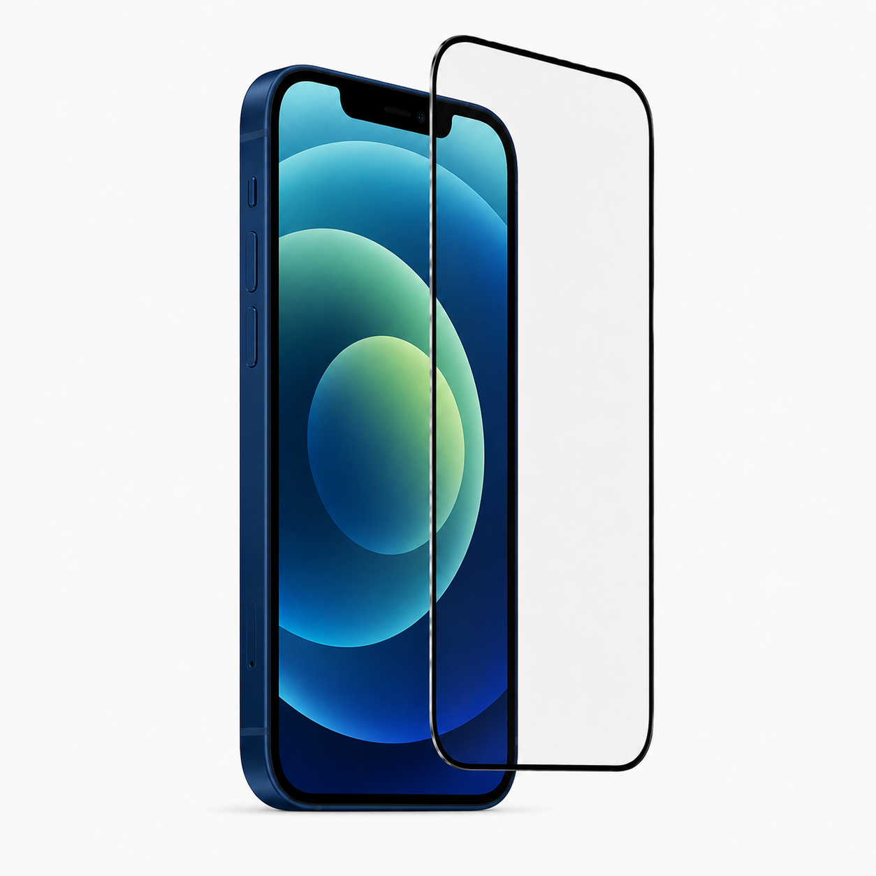 Mica Cristal Templado 9D Bordes Negros para iPhone 12/12 Pro