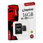Tarjeta de Memoria microSD Kingston Canvas Select 16GB Clase 10 80MB/s para Android