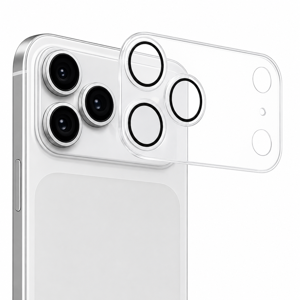 Protector de Lente de Cámara iPhone 17 Pro / Pro Max – Vidrio Templado 360° con Recubrimiento de Zafiro