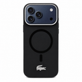 Protector Lacoste Negro MagSafe iPhone 17 Pro Max | Silver Croc
