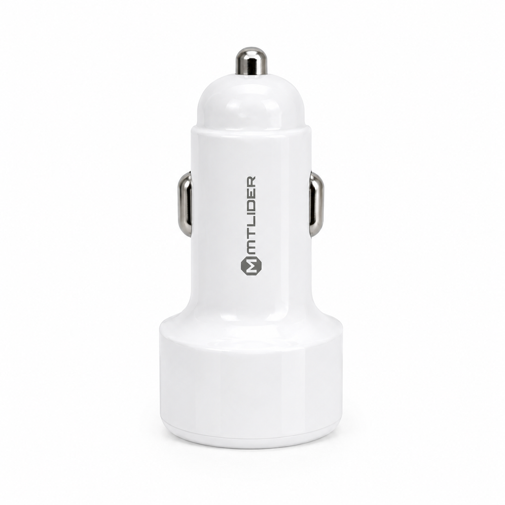 Cargador de Auto Doble USB 3.1A MTLider – Carga Rápida con Chip Inteligente