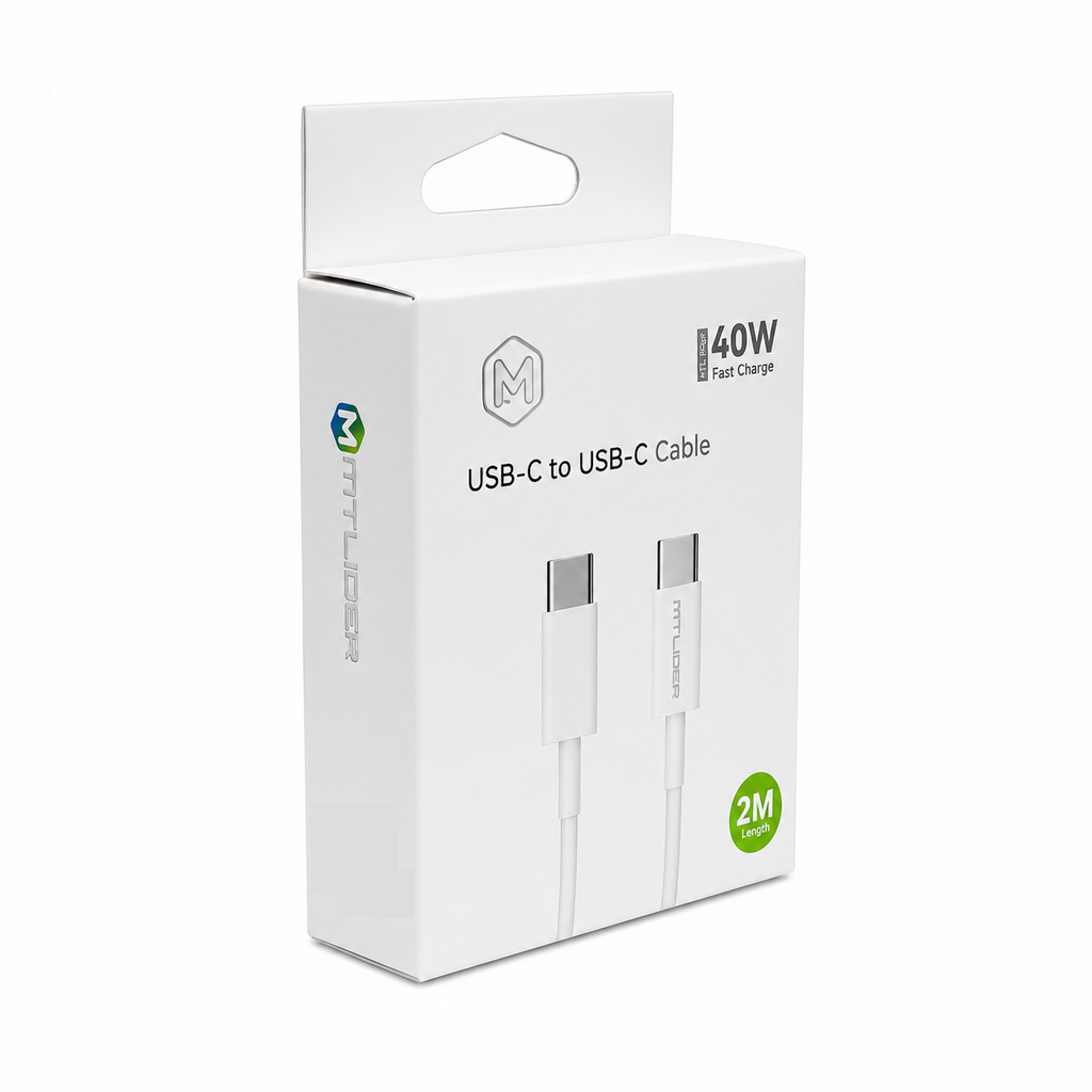 Cable USB-C a USB-C 40W MTLider 2M Carga Rápida
