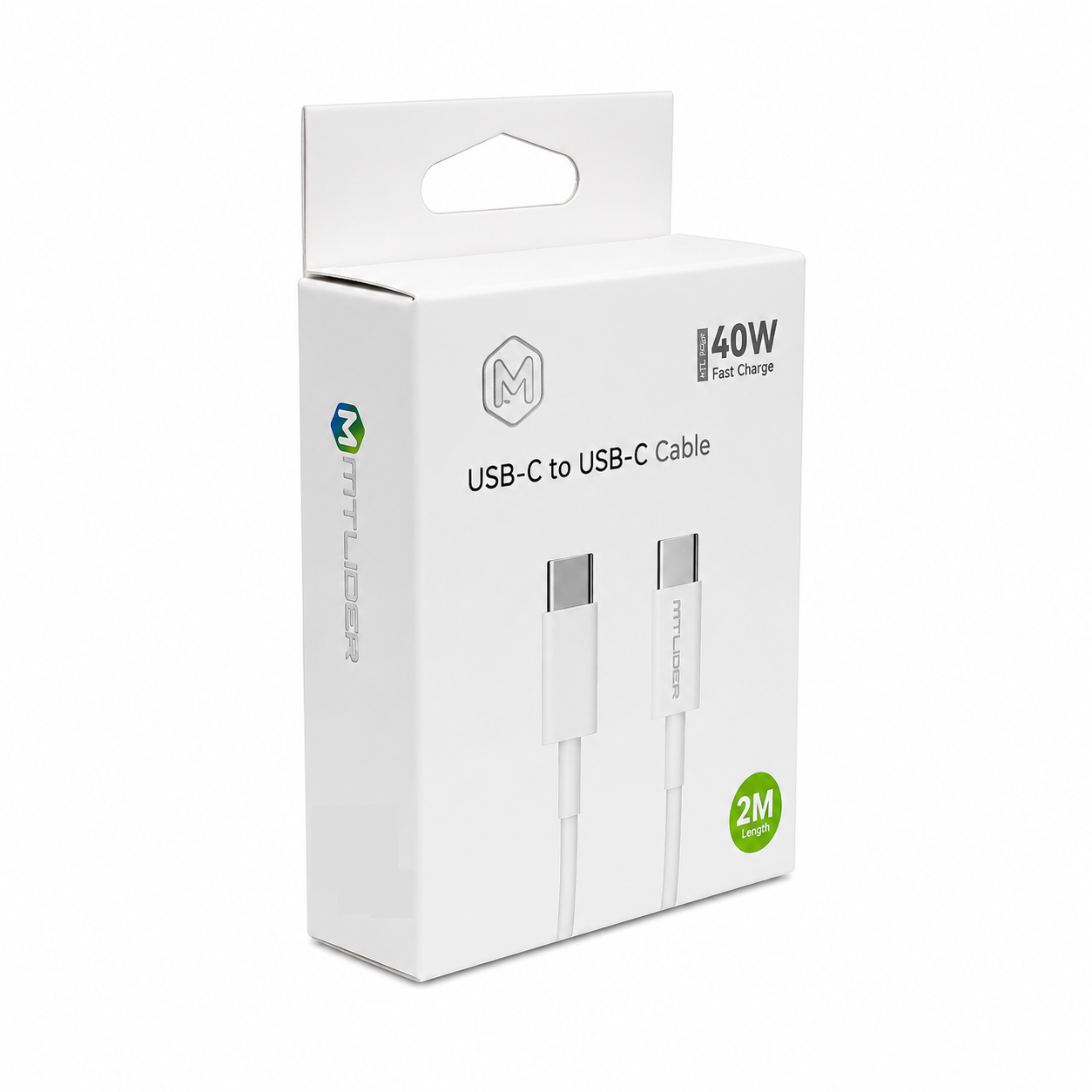 Cable USB-C a USB-C 40W MTLider 2M Carga Rápida