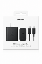 Cargador Samsung 50W Duo USB-C Super Fast Charging + Cable Tipo C Negro