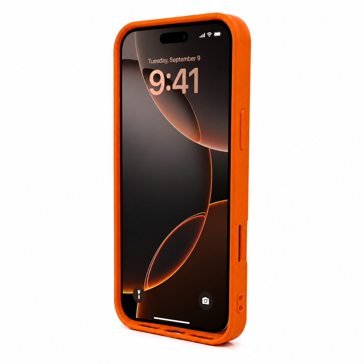 Protector Diamante Kimo iPhone 17 Pro Naranja - vista interior