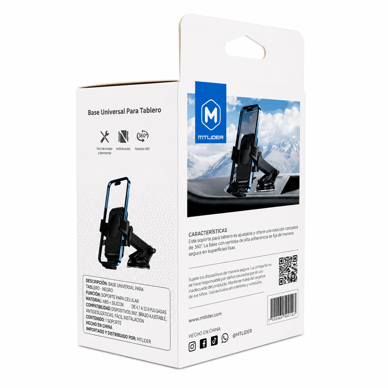 Soporte para Celular Base Universal Tablero Auto 360° MTLider