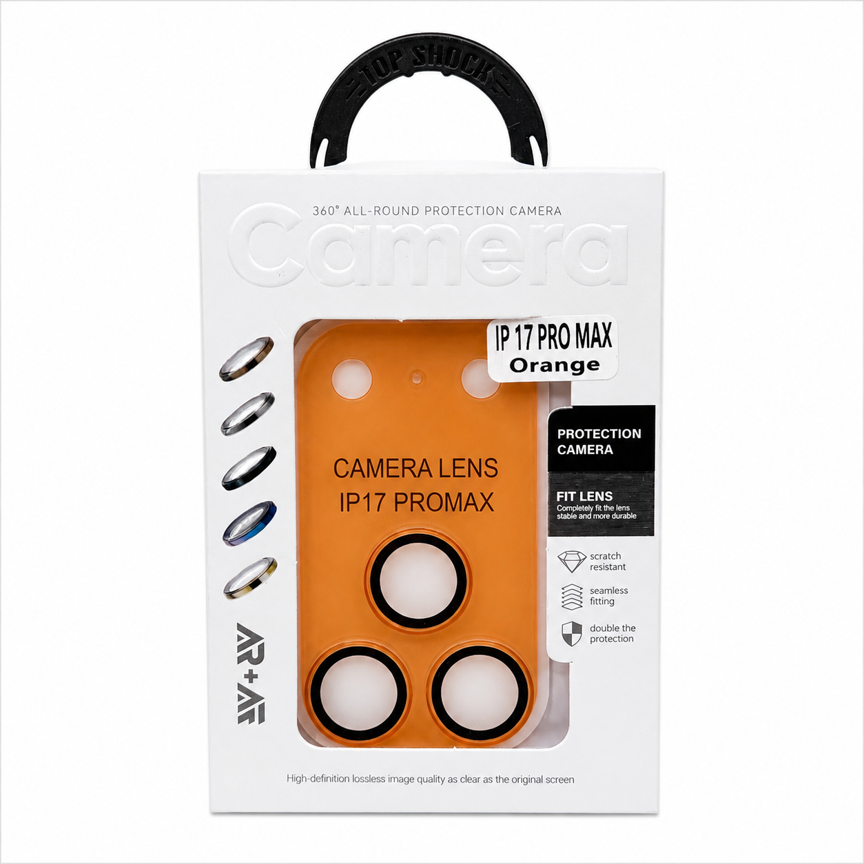 Protector de Lente de Cámara iPhone 17 Pro / Pro Max – Vidrio Templado 360° con Recubrimiento de Zafiro
