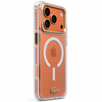 Protector Lacoste MagSafe iPhone 17 Pro Max – Transparente con Marco Dorado