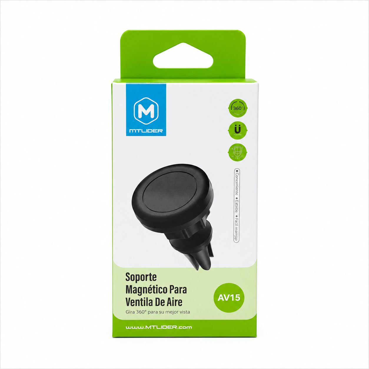 Soporte Magnético para Auto AV15 – Porta Celular para Ventila de Aire 360°