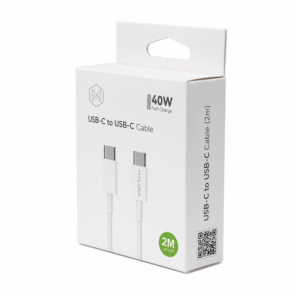Cable USB-C a USB-C 40W MTLider 2M Carga Rápida