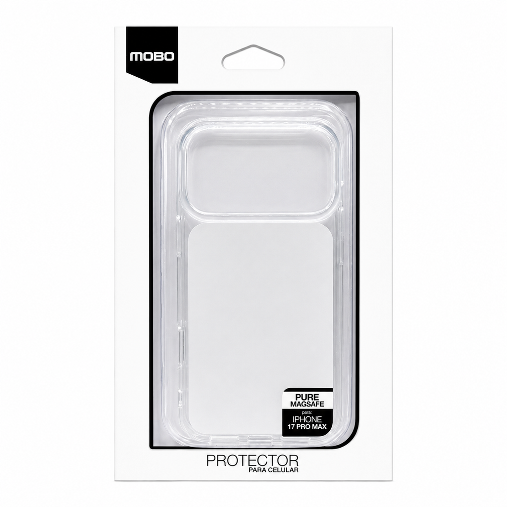 Protector Pure MagSafe Mobo iPhone 17 Pro Max – Transparente con Refuerzo Antigolpes