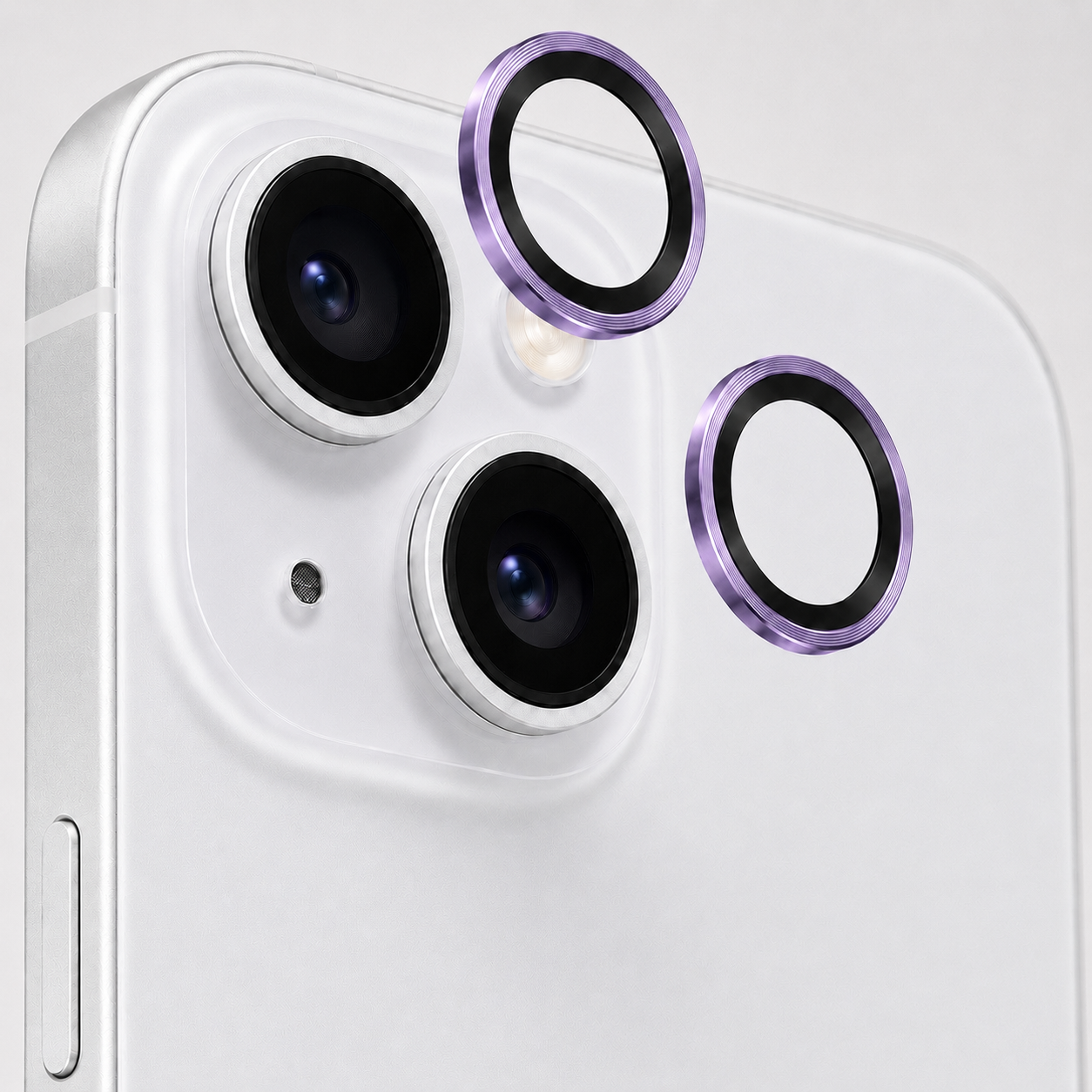 Protector de Lente de Cámara con Aro Metálico para iPhone 15/15 Plus