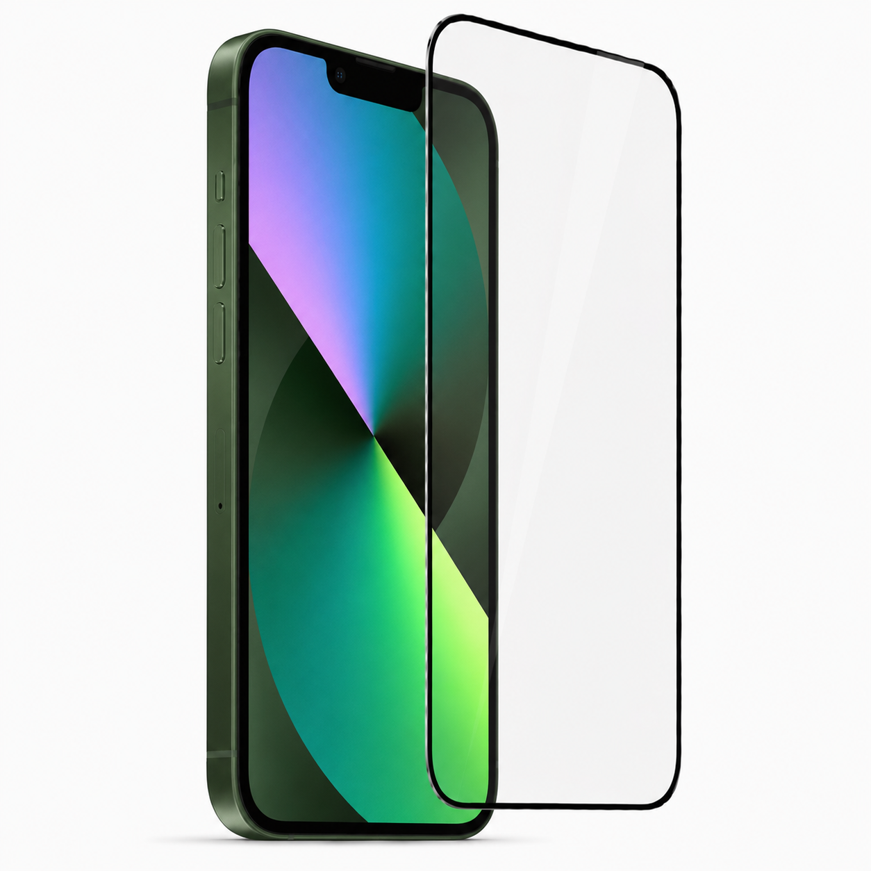 Mica Cristal Templado 9D Bordes Negros para iPhone 13