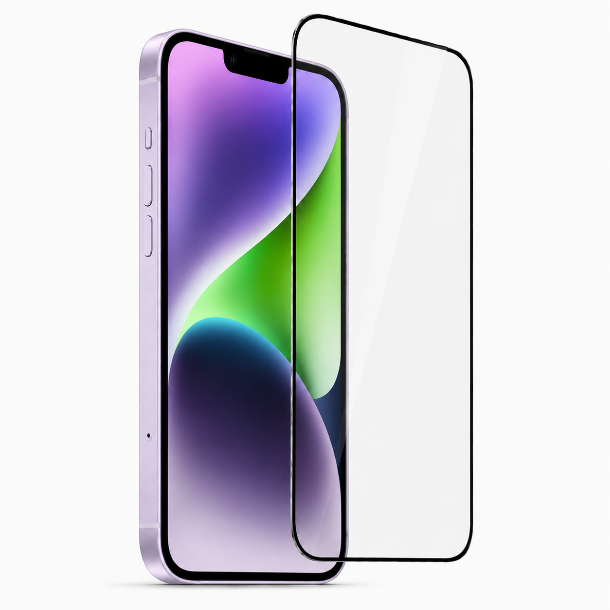 Mica Cristal Templado 9D Bordes Negros para iPhone 14