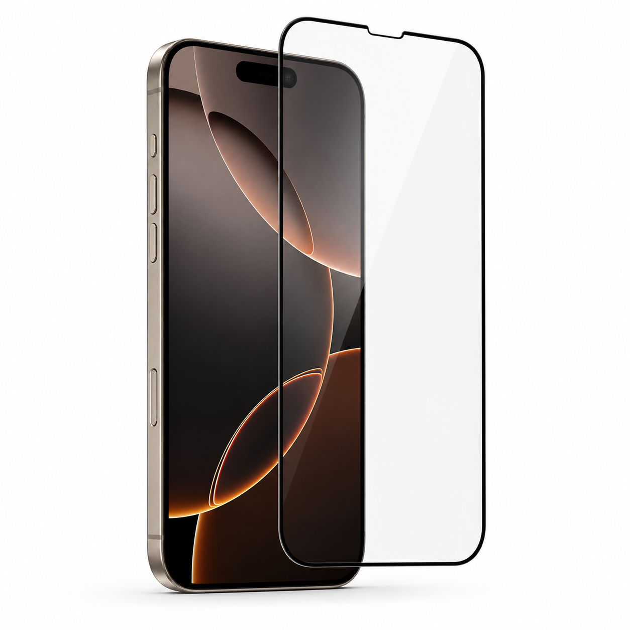 Mica Cristal Templado 9D Bordes Negros para iPhone 16 Pro Max