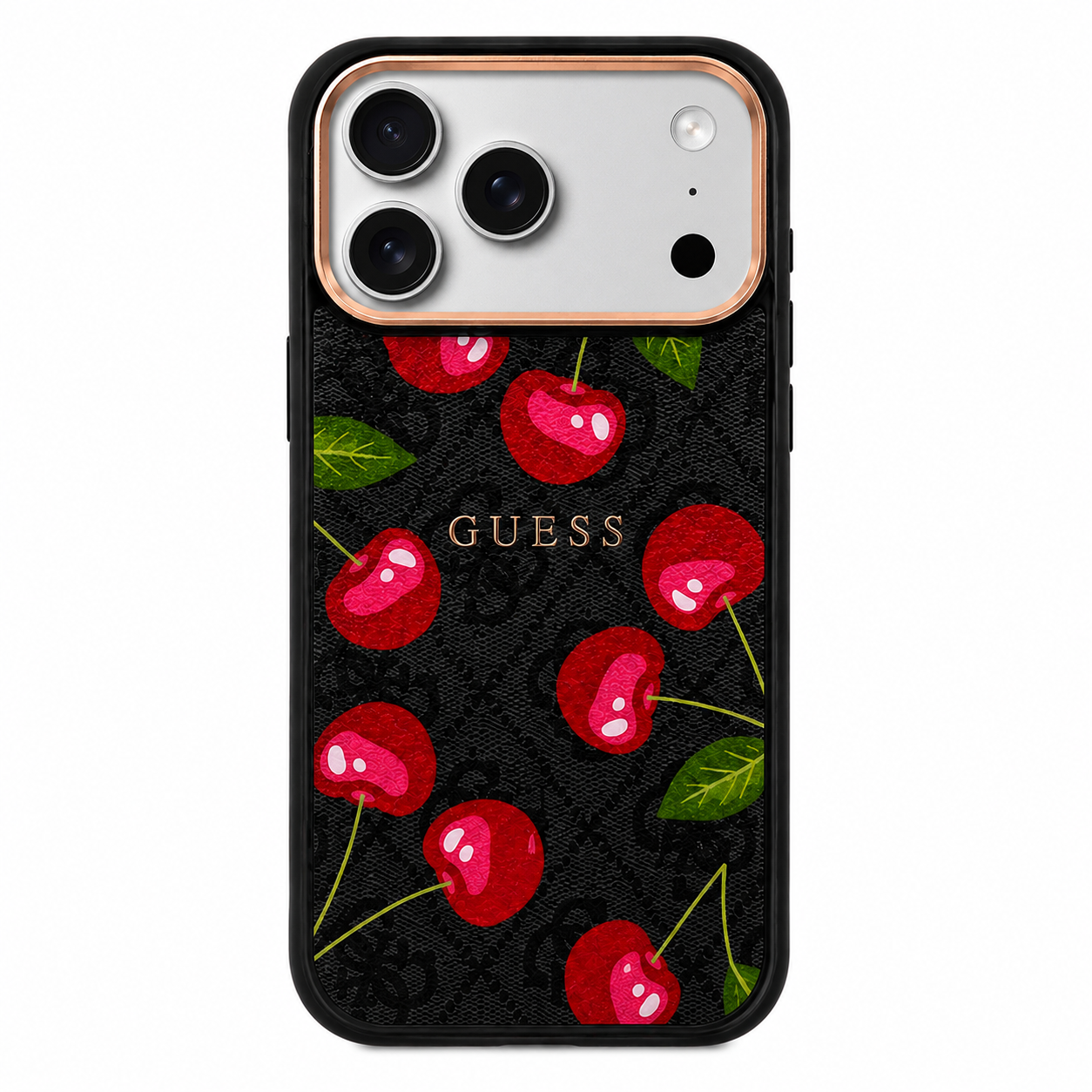 Funda Negro GUESS Cherry MagSafe iPhone 17 Pro Max