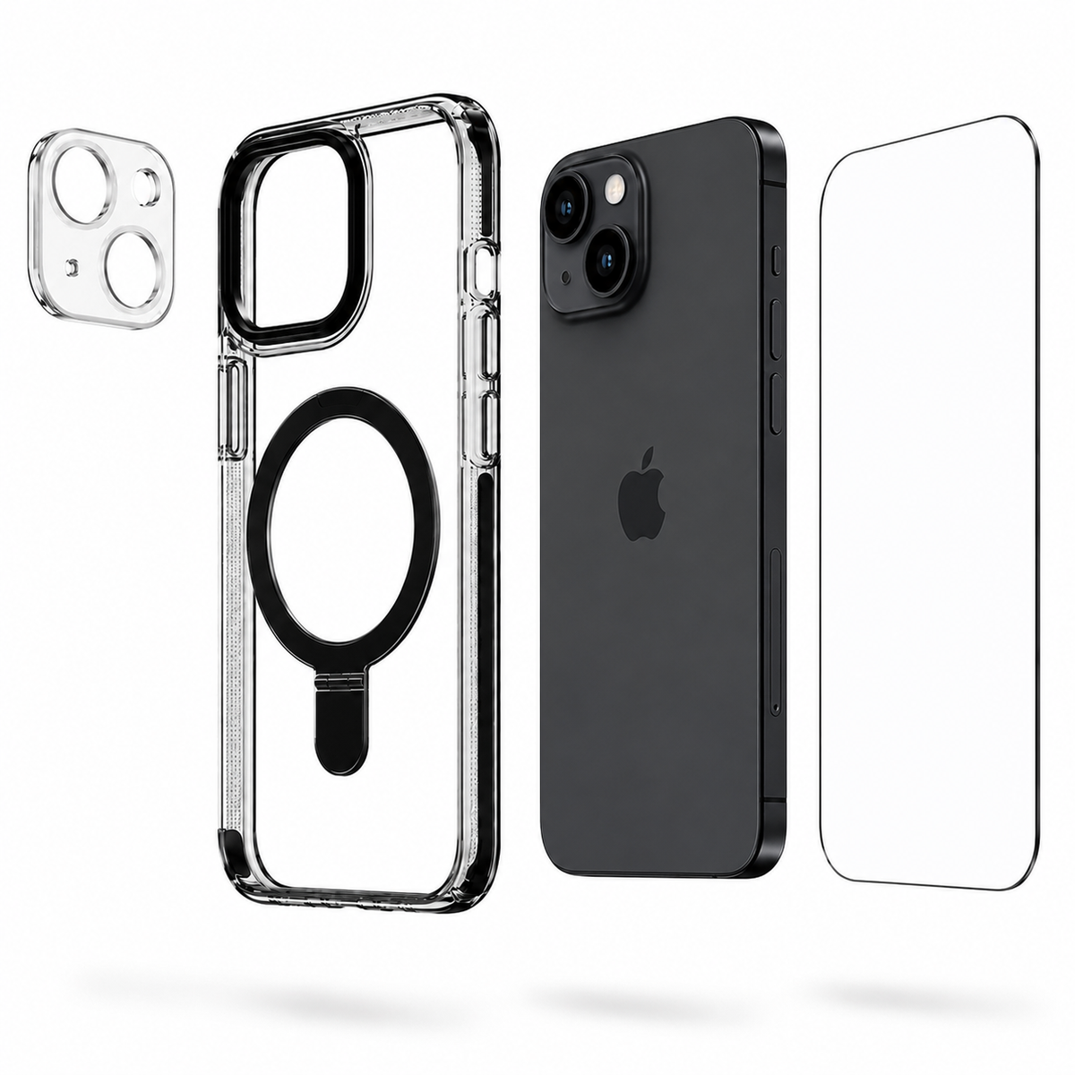 Funda MagSafe con Soporte para iPhone 15 Kit Protección Completa