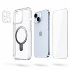 Funda MagSafe con Soporte para iPhone 15 Kit Protección Completa