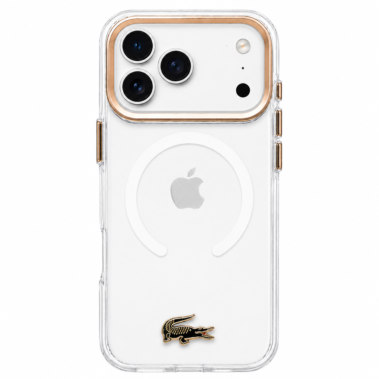 Funda Gold Blanco Lacoste MagSafe iPhone 17 Pro