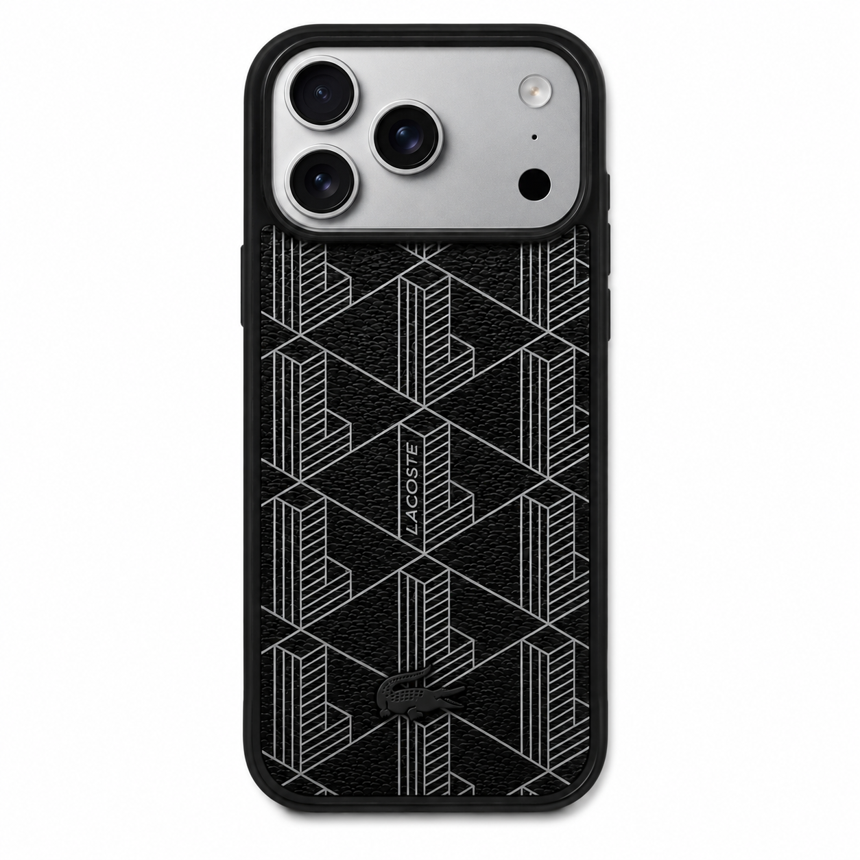 Funda Negro Monograma Lacoste MagSafe iPhone 17 Pro Max