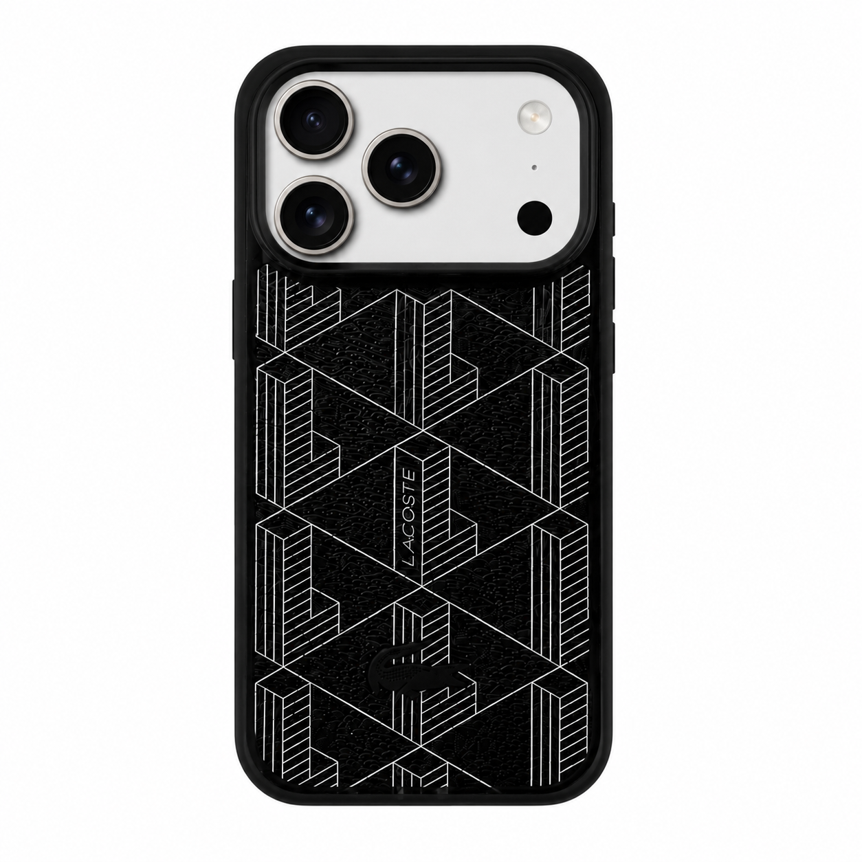 Funda Negro Monograma Lacoste MagSafe iPhone 17 Pro